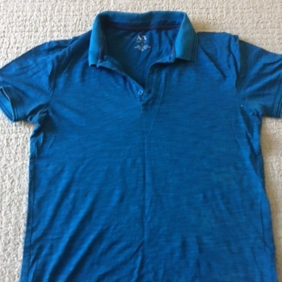 A|X - Armani Exchange Men's Polo Shirt * M Size * Blue Color - Picture 1 of 3